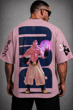 Camiseta Oversized Masculina Pink Demon Rosa