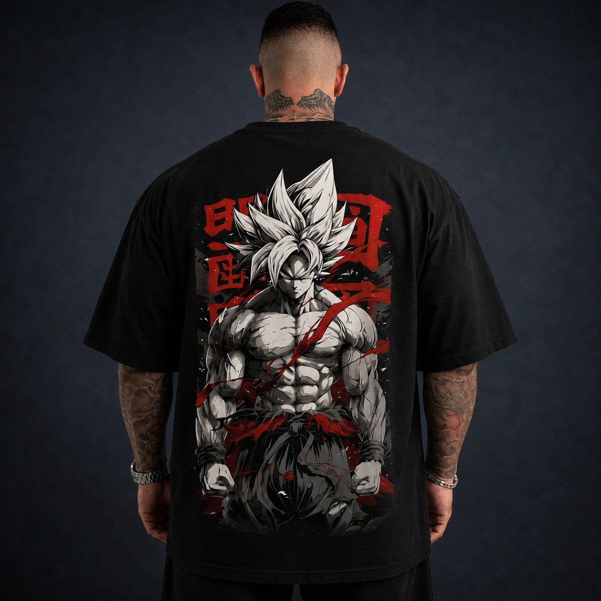Camiseta Oversized Streetwear Son Goku 01 Preta