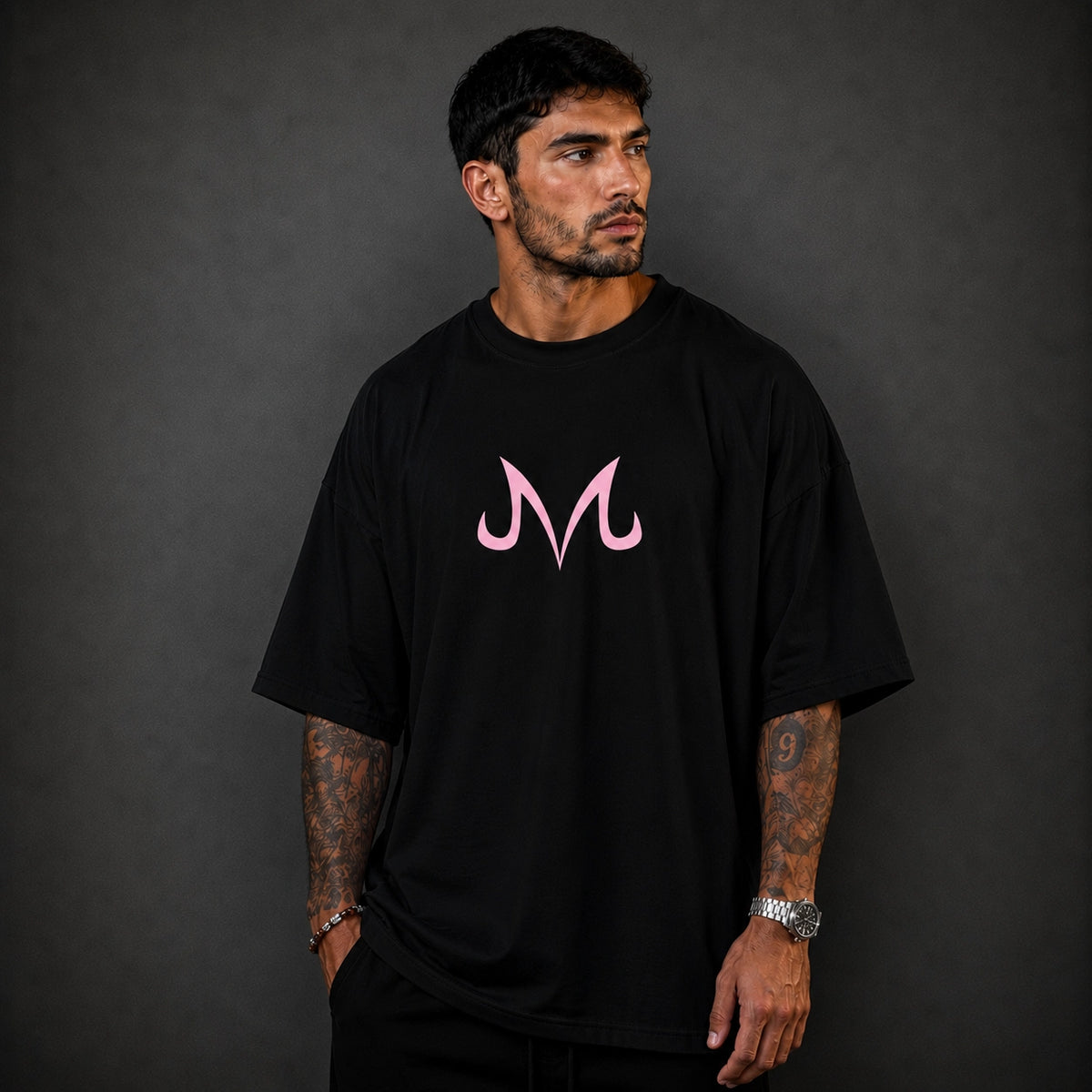 Camisa Oversized Premium Super Majin Boo Gordo Preto