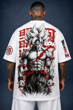 Camiseta Oversized Masculina Neon Warrior Preta
