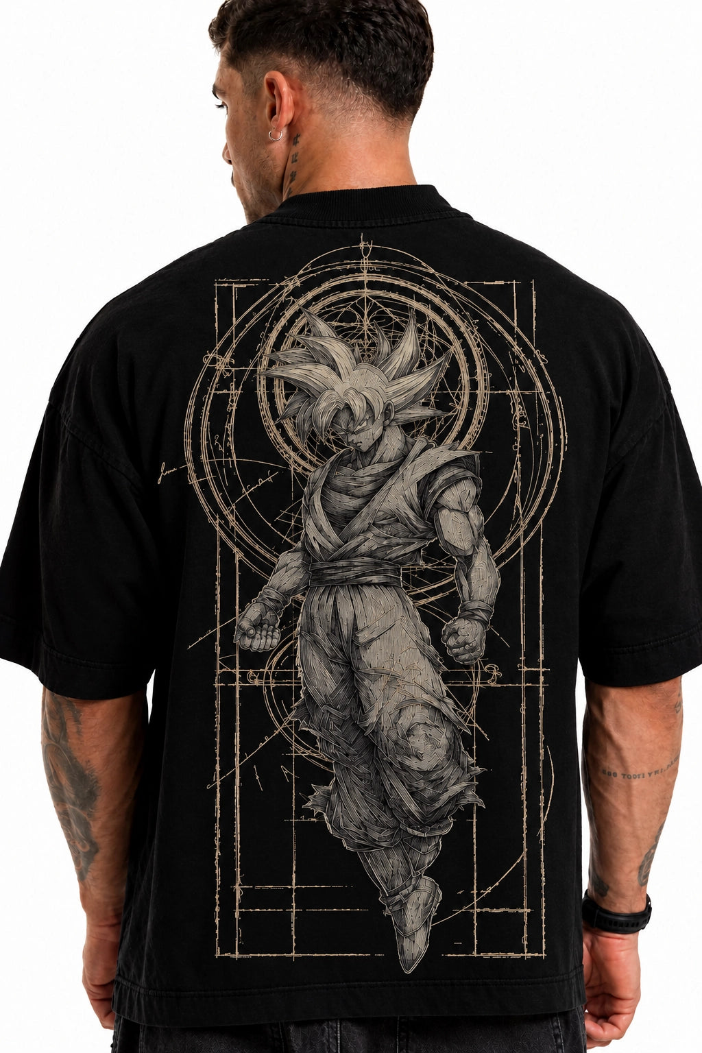 Camiseta Oversized Masculina Eternal Warrior Preta
