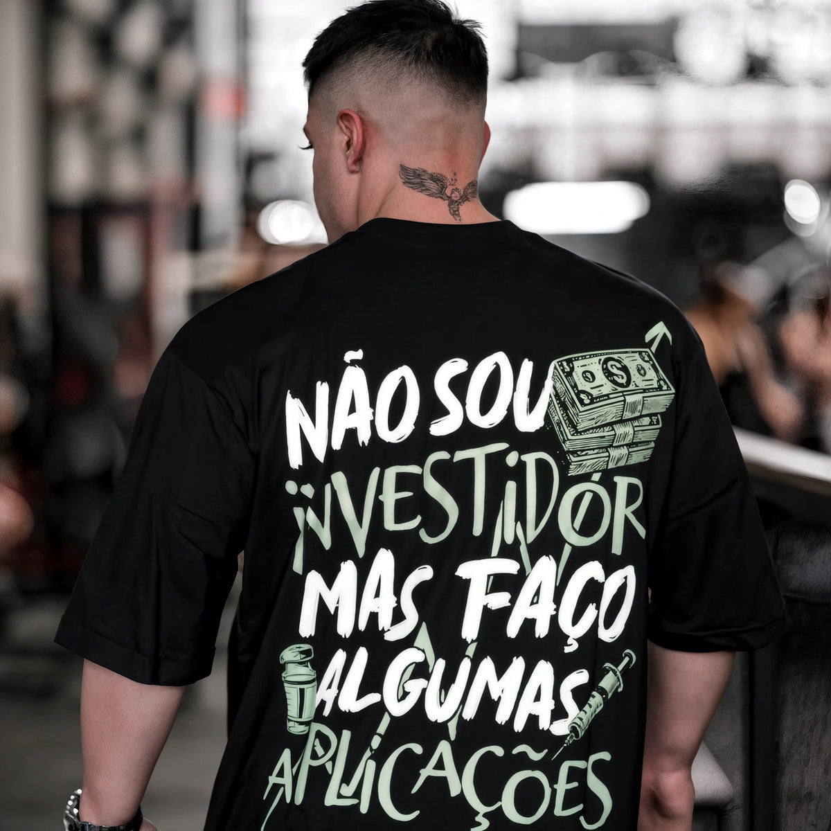 Camiseta Oversizedstreetwear Não sou Investidor