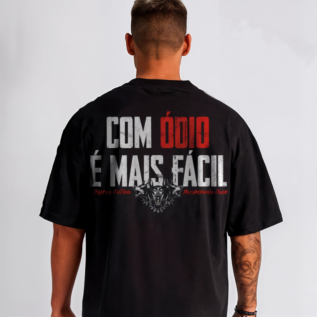 Camiseta Oversizedstreetwear Com Ódio é Mais Fácil