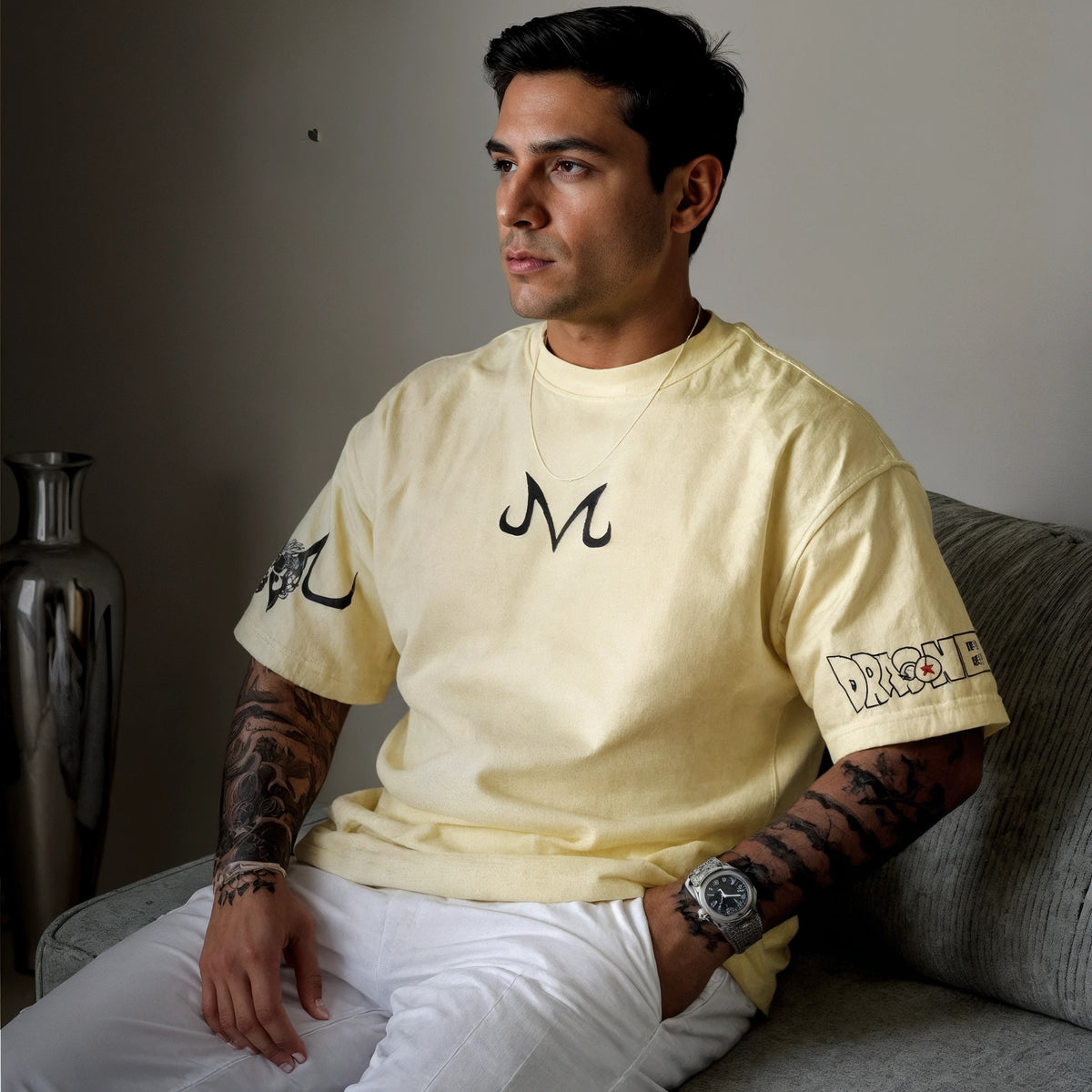 Camisa Oversized Streetwear Plus Size Vegeta Premium