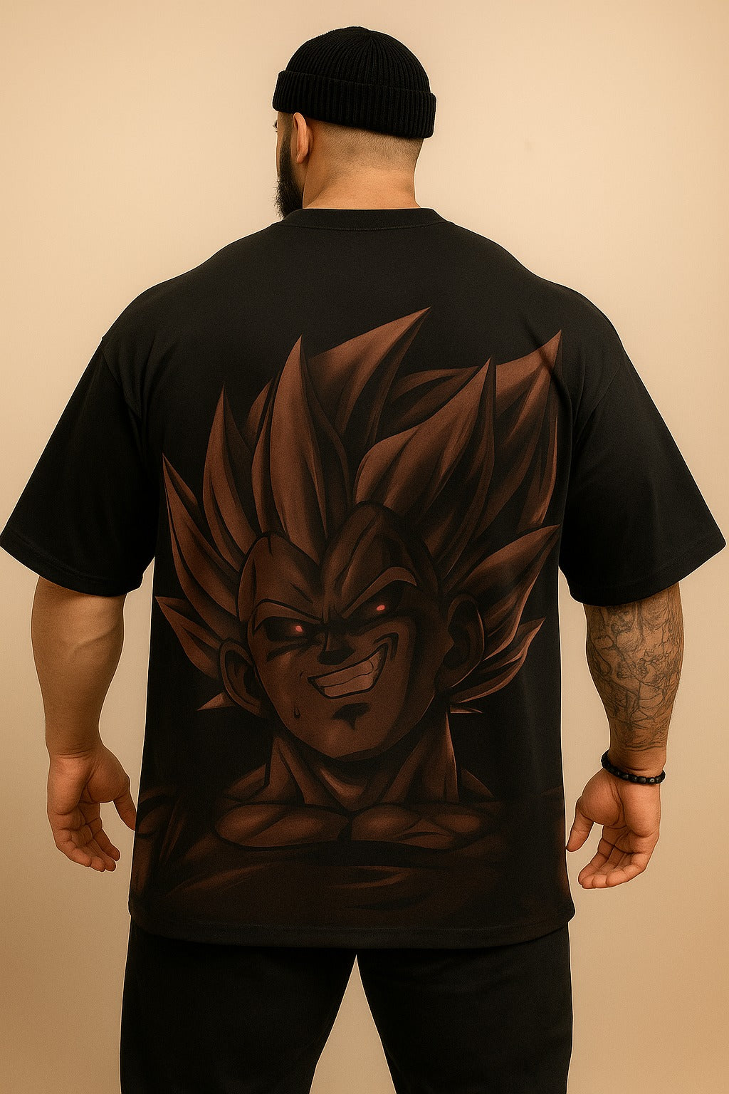 Camisa Oversized Streetwear Vegeta Black