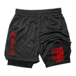 Short Dry-Fit de Compressão Attack on Titan