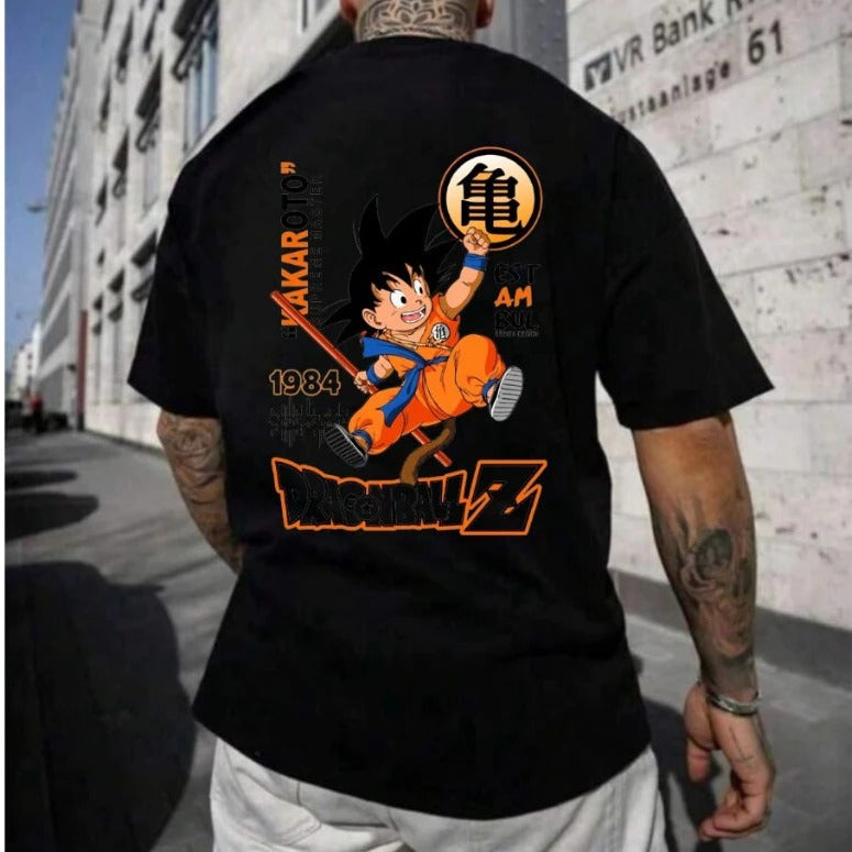 Camiseta Oversized Streetwear Dragon Ball Z Estampada