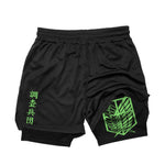 Short Dry-Fit de Compressão Attack on Titan