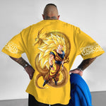 Camiseta Oversized Streetwear Son Goku Super saiyajin 3