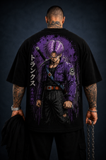 Camiseta OversizedGuerreiro da Espada Streetwear Masculina Preta