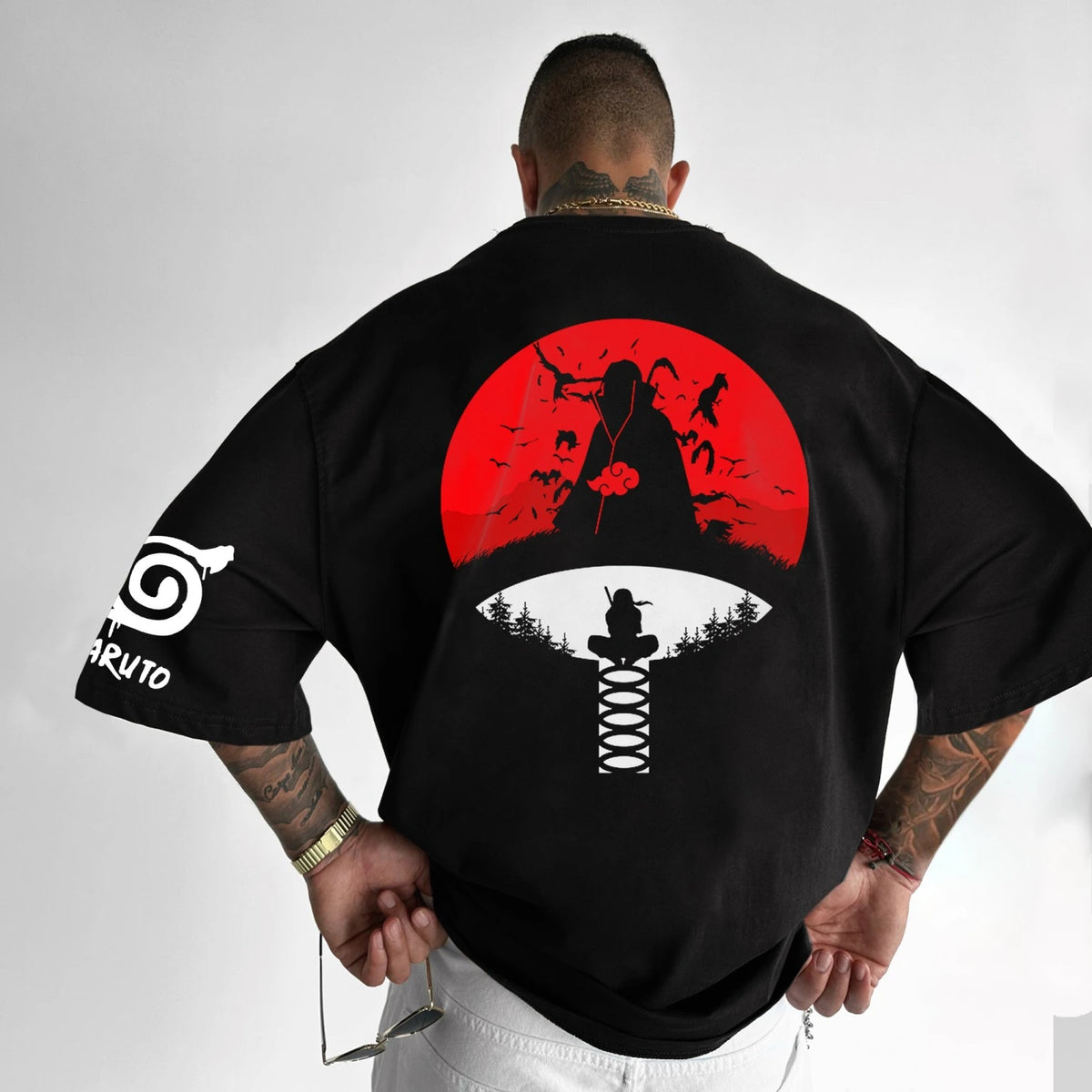 Camiseta Oversized Streetwear Itachi Naruto Shippuden