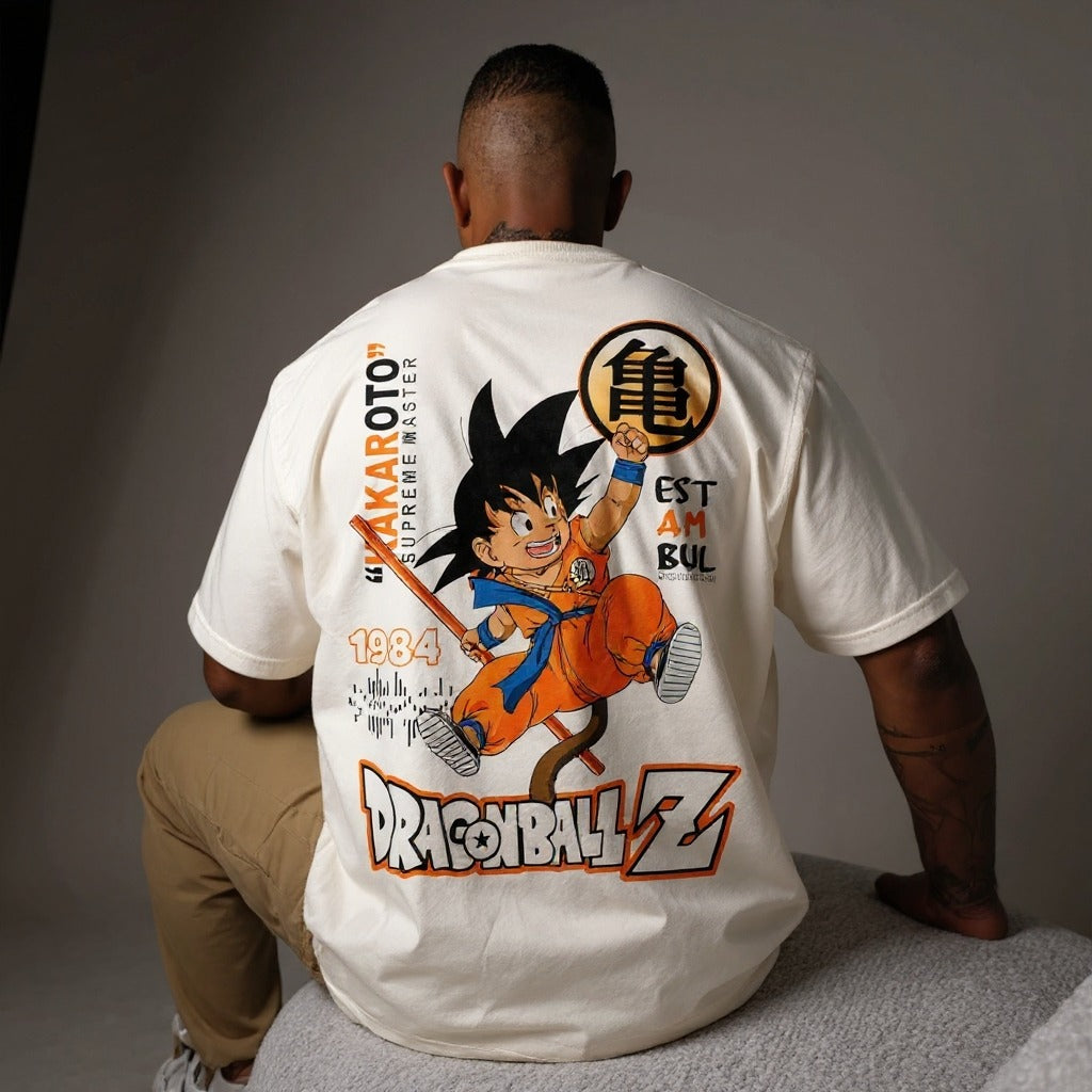 Camiseta Oversized Streetwear Dragon Ball Z Estampada