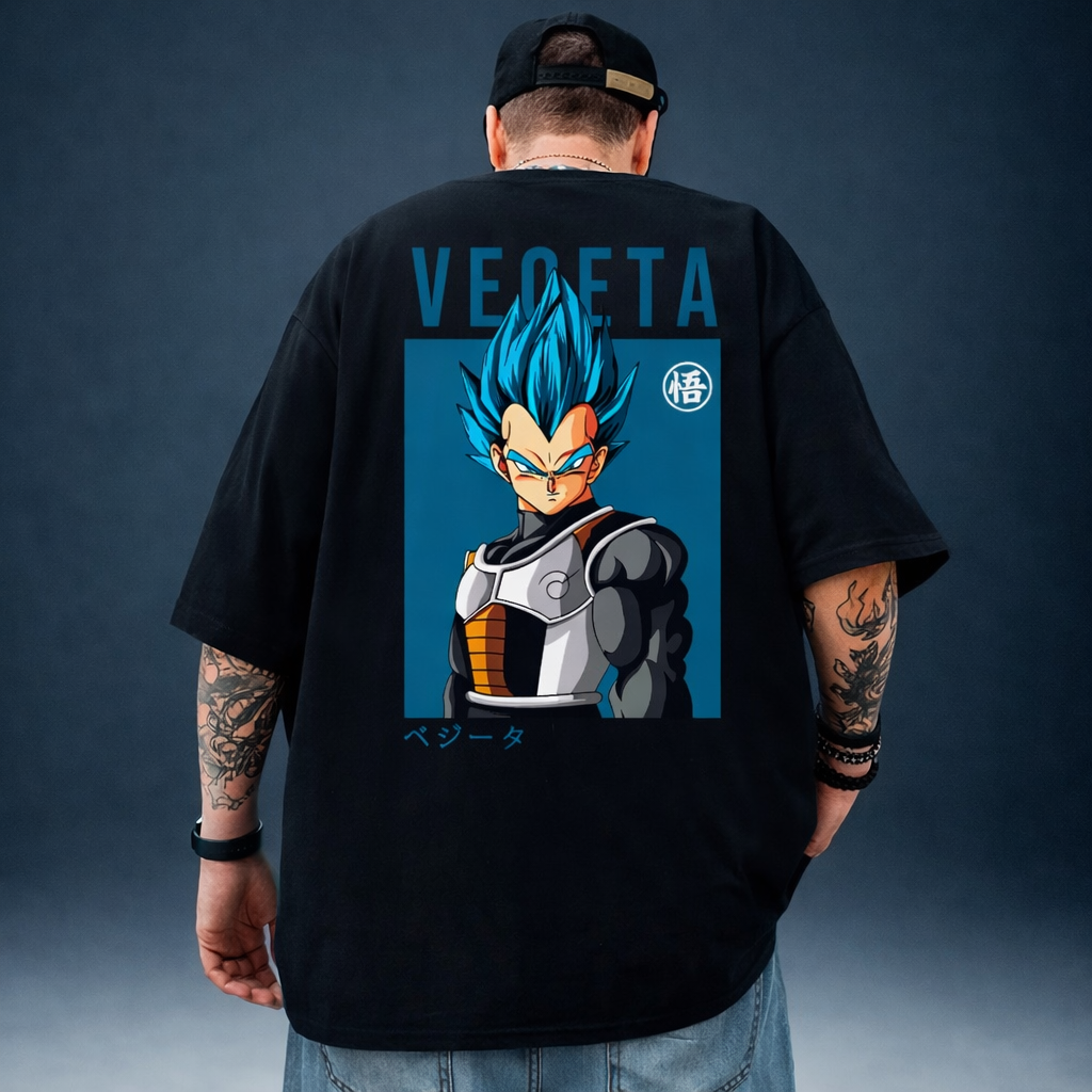 Camiseta Oversized Masculina Vegeta Blue