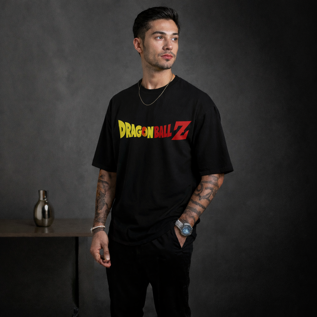 Camiseta Oversized Streetwear Son Goku Super saiyajin 3 Black
