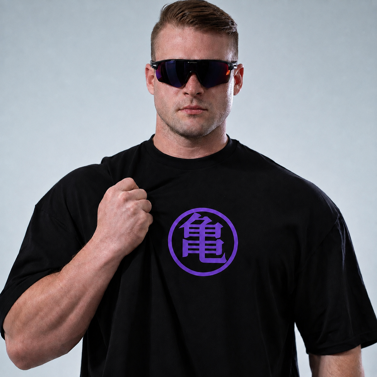 Camiseta OversizedGuerreiro da Espada Streetwear Masculina Preta