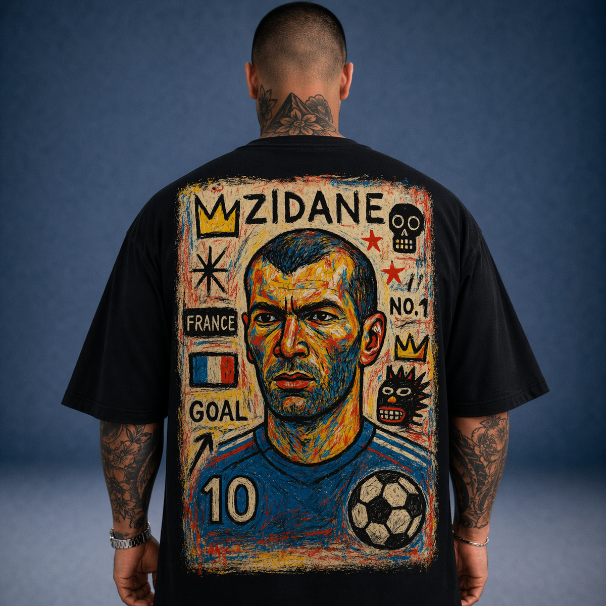 Camiseta Oversized zinédine zidane