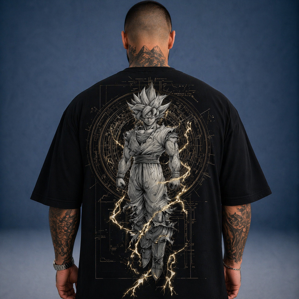 Camiseta Oversized Son Goku Super All Black