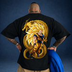 Camiseta Oversized Streetwear Son Goku Super saiyajin 3 Black