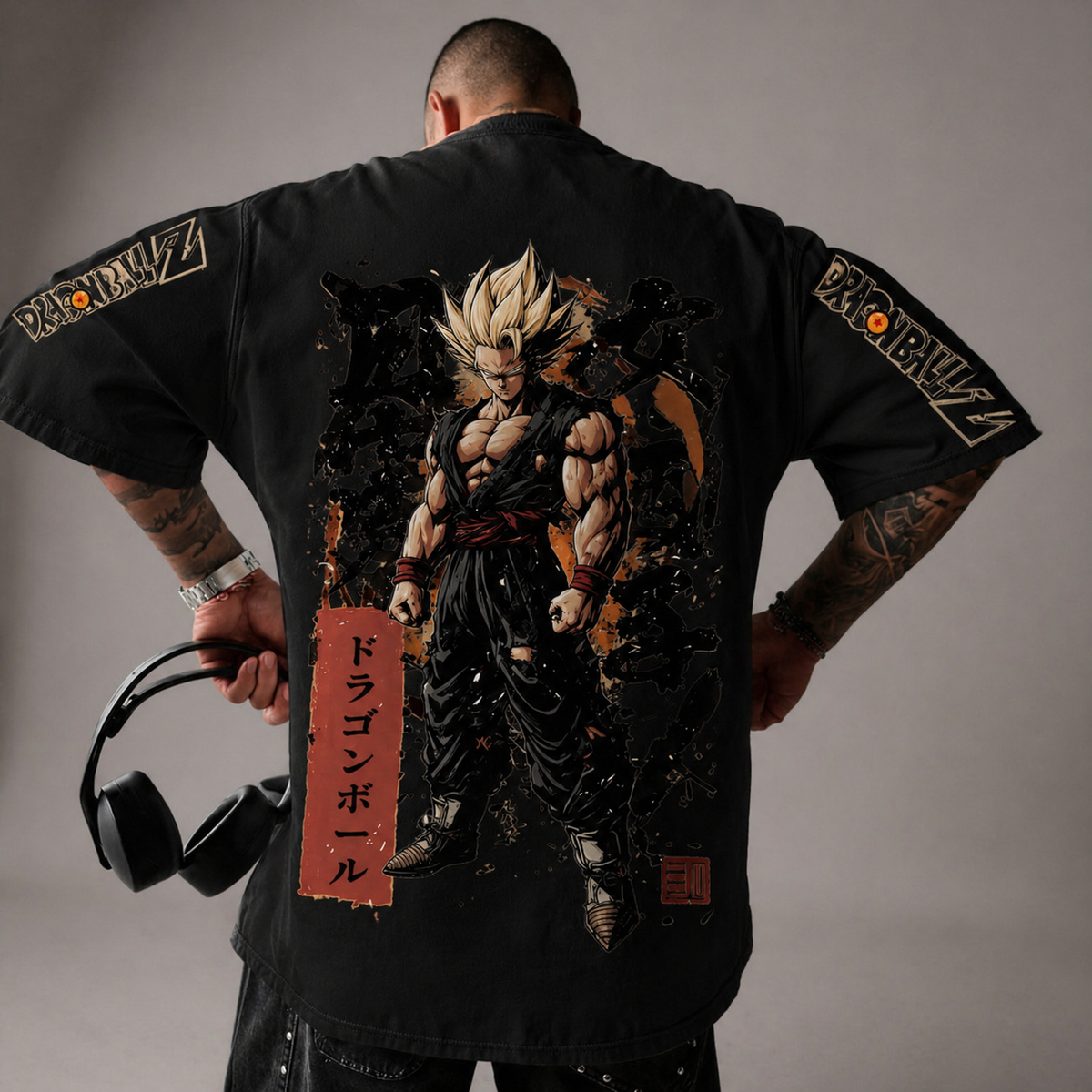 Camiseta Oversized Streetwear Son Goku Edição Limitada Black