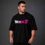 Camiseta Oversized Streetwear Golden Goku Preta