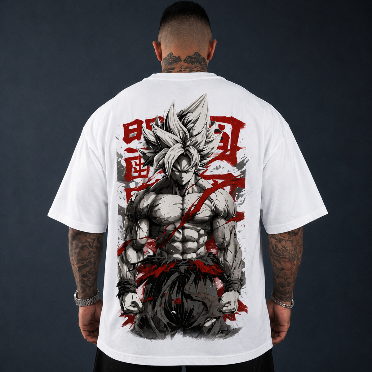Camiseta Oversized Streetwear Son Goku 01 Preta