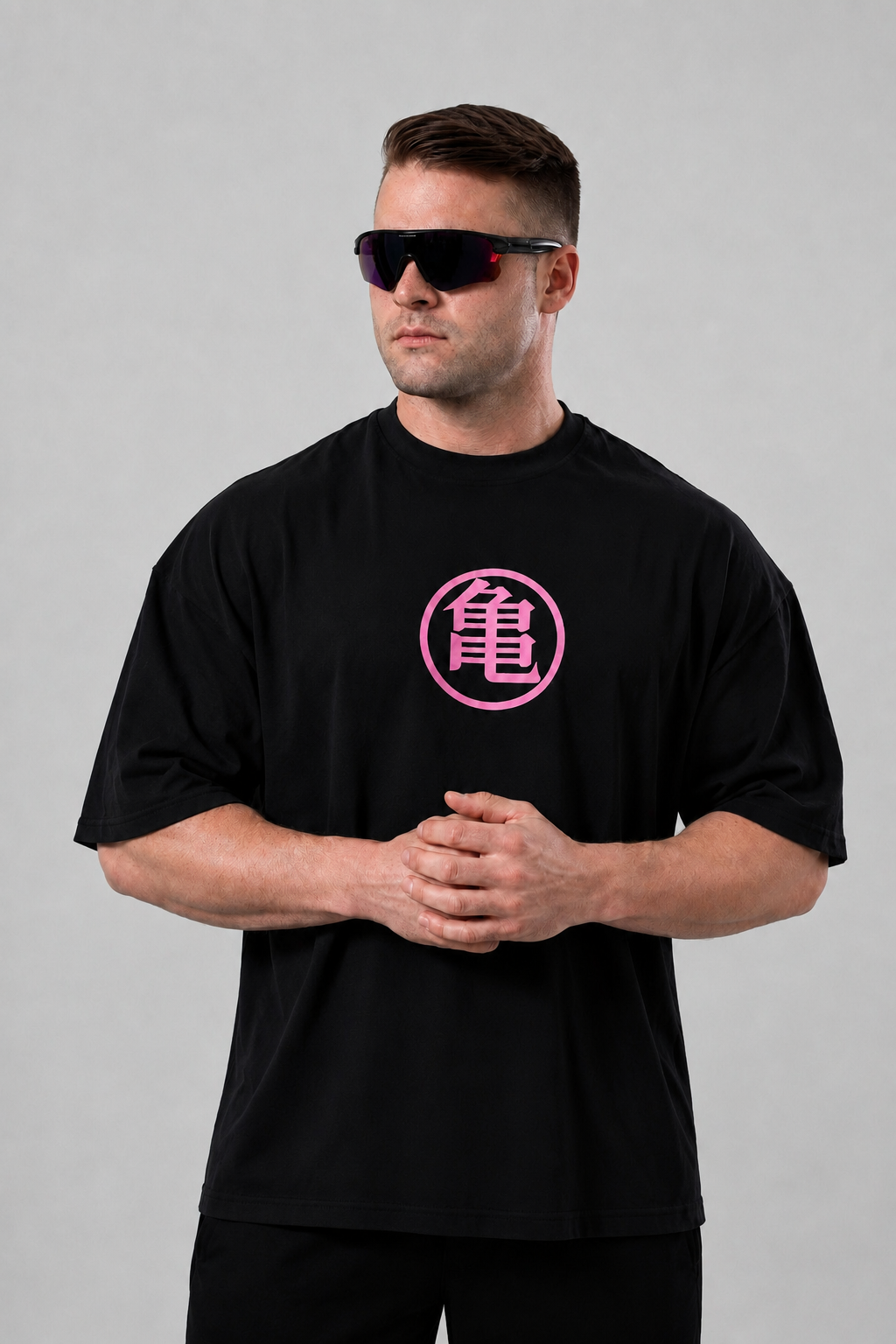 Camiseta Oversized Masculina Inferno Demon Preta e Branca