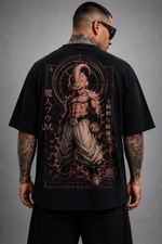 Camiseta Oversized Masculina StreetwearGuerreiro Demon Rosa Premium