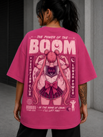 Camiseta Oversized Feminina Sailor Moon Academia TechFibr Rosa