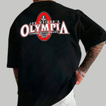 Camiseta OversizedOlympia Streetwear Escrita Vermelha