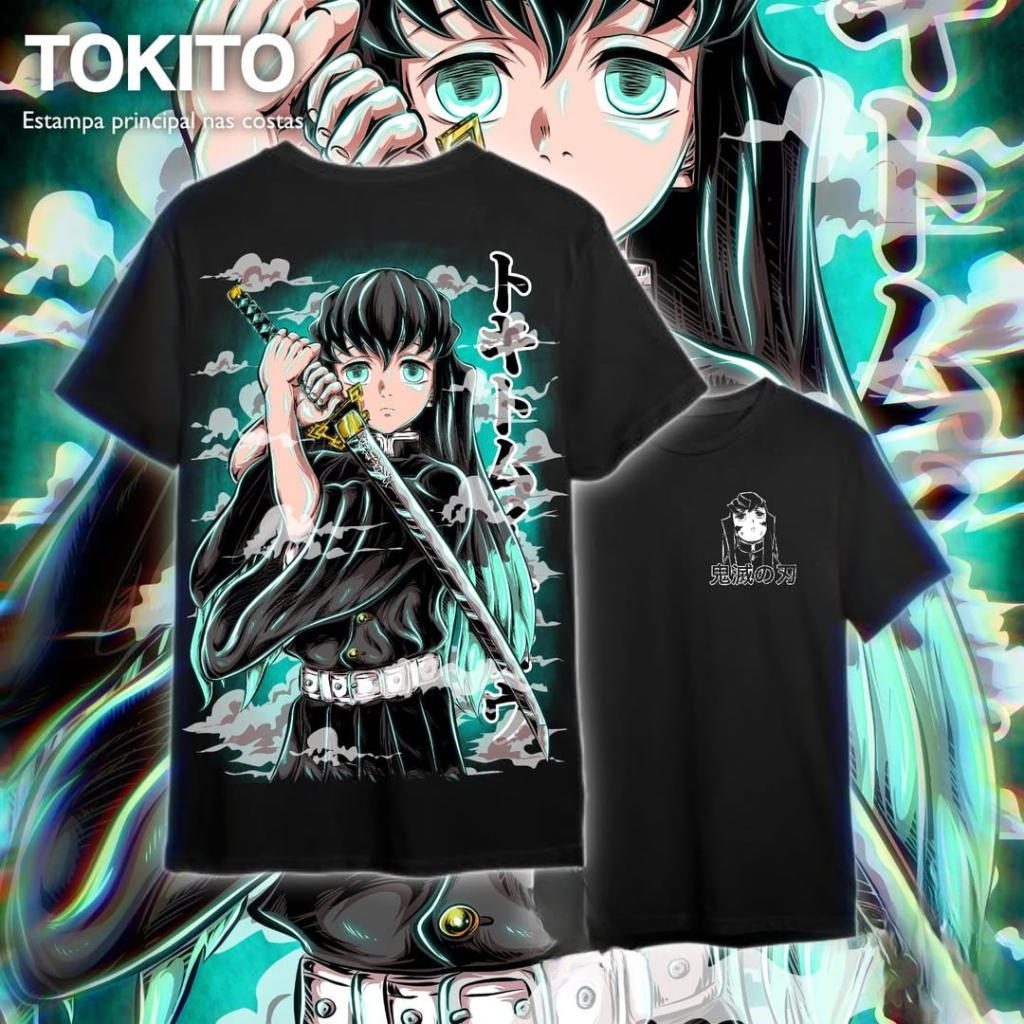 Camiseta Fio 30.1 penteado Muichiro Tokito