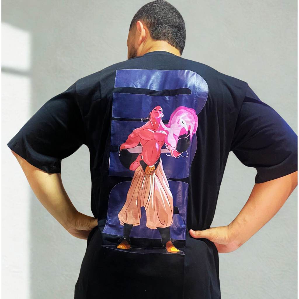Camisa Oversized Premium Super Majin Boo Black