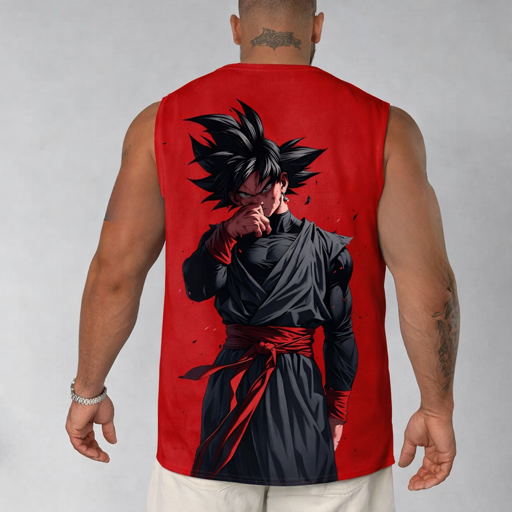 Camiseta Regata Machão Goku Red Dragon Ball Z