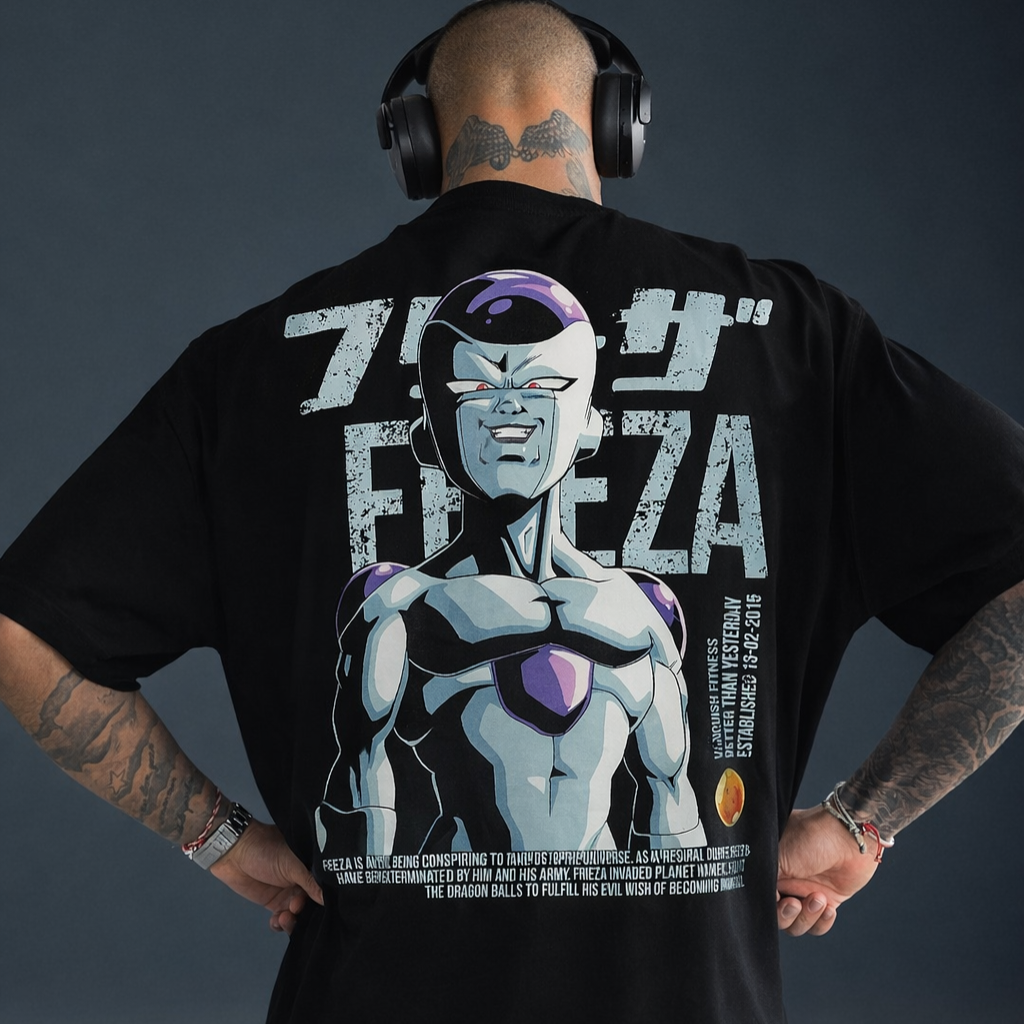 Camisa Oversized Streetwear Plus Size Freeza Black