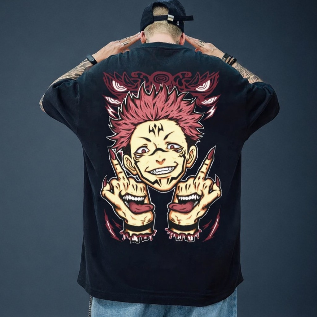 Camiseta Oversized Algodão Sukuna Yuji Hospedeiro