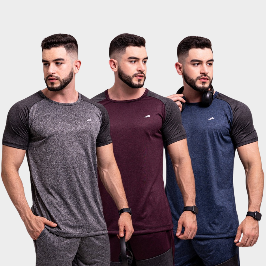 Camiseta Dry Fit, Kit Camisetas Masculinas, Camiseta Tech Modal, Camiseta Longline Masculina.