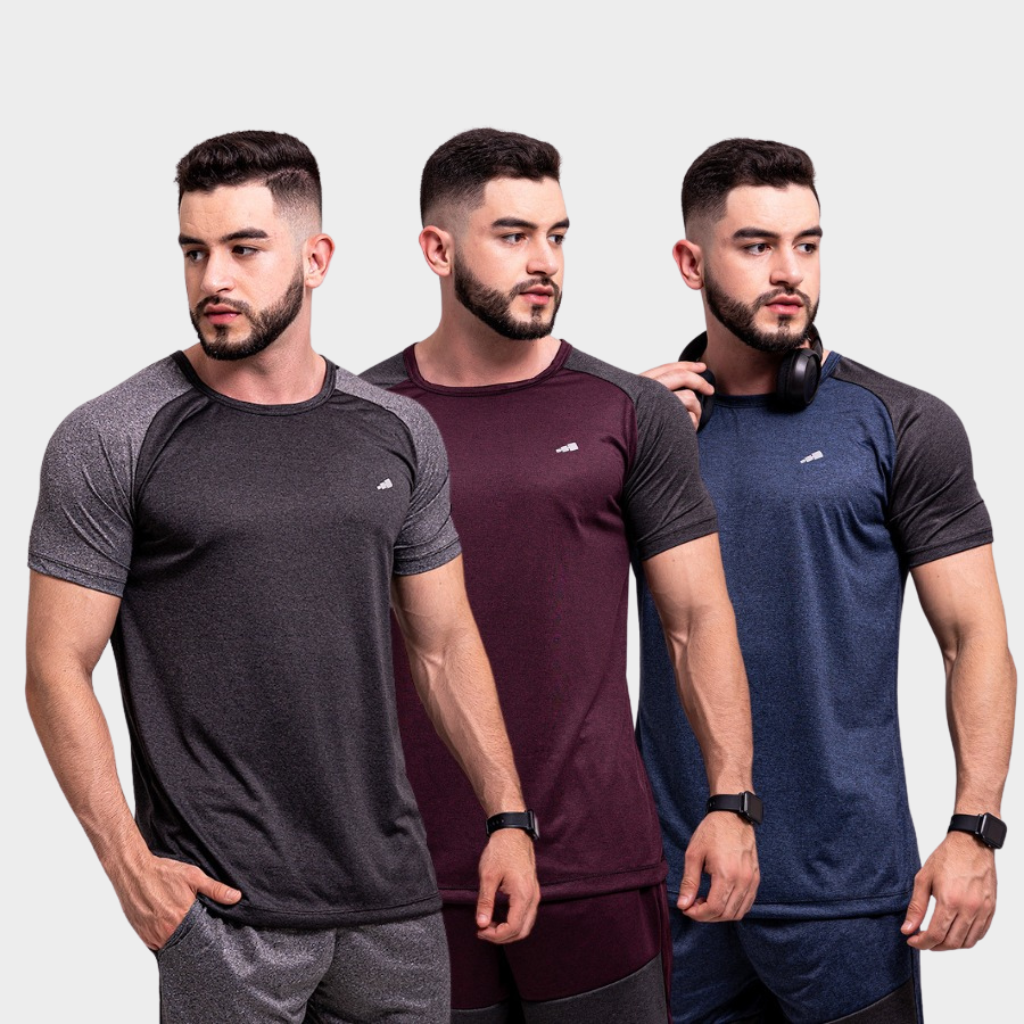 Camiseta Dry Fit, Kit Camisetas Masculinas, Camiseta Tech Modal, Camiseta Longline Masculina.