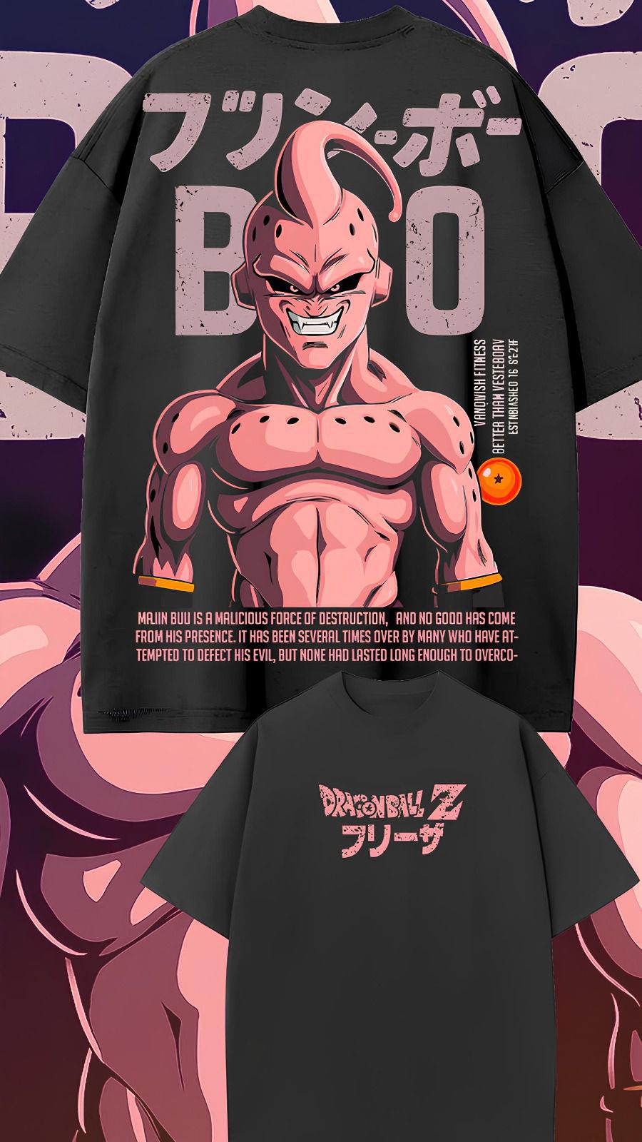 Camiseta Fio 30.1 penteado Majin Boo