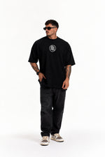 Camiseta Oversized Masculina Golden Warrior Preta