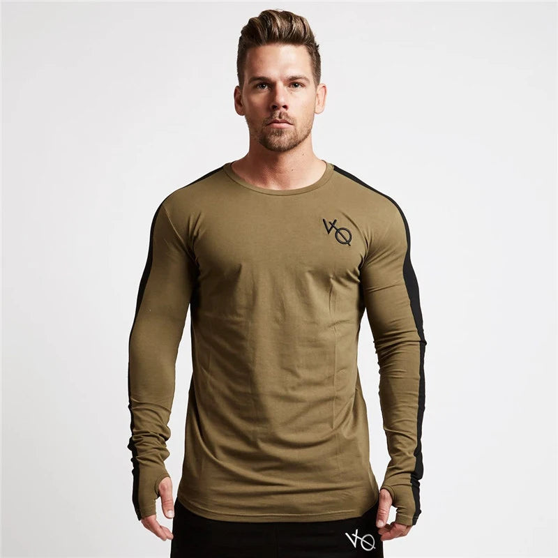Camiseta Esportiva Masculina de Compressão, Camiseta de Compressão Manga Longa, Camiseta Térmica Anti Suor, Camiseta de Compressão Térmica.