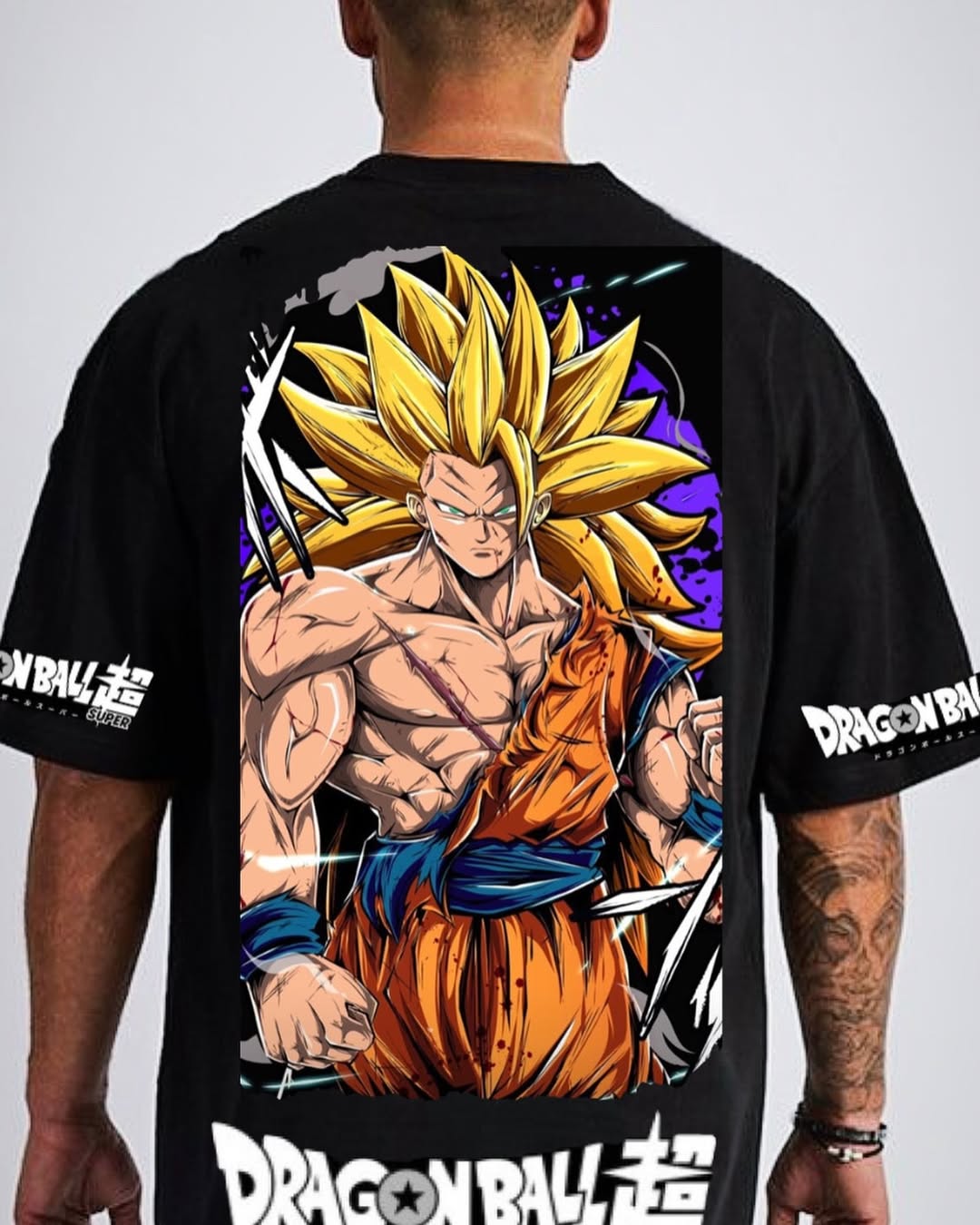 Camisa Oversized Streetwear Plus Size Goku Super 3