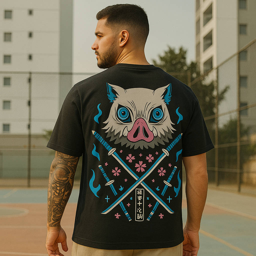 Oversized Camiseta JaponesaDemon Killer Beast