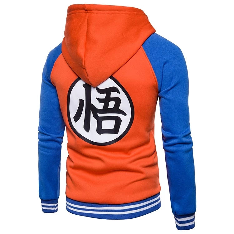 Casaco Moletom Masculino Son Goku Varsity Zipper