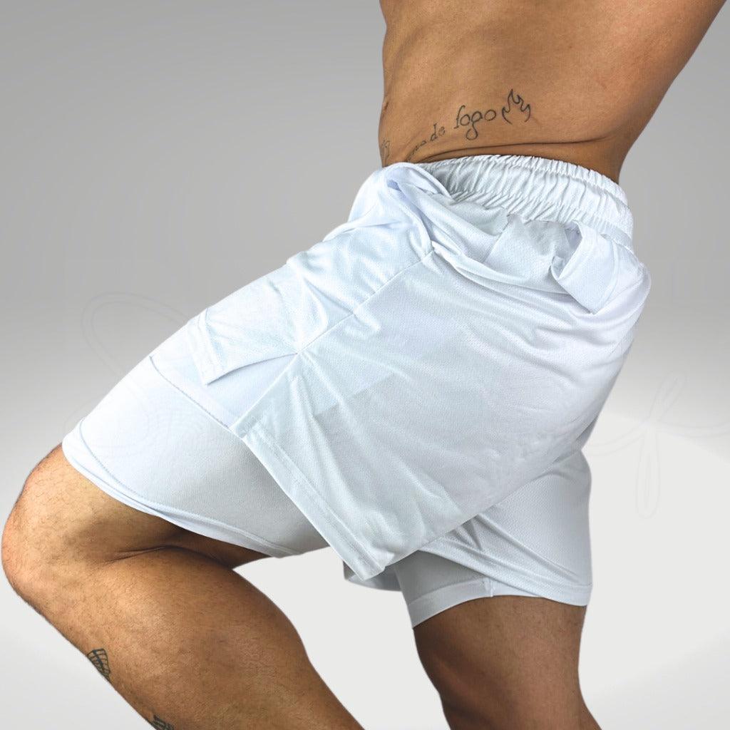 Kit 2 shorts dry fit com elastano com proteçao uv - techfitbr