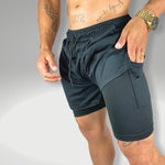 Kit 2 shorts dry fit com elastano com proteçao uv - techfitbr