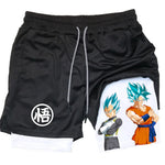 Short Dry-Fit de Compressão Dragon Ball Black White