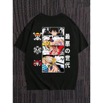 Camiseta Oversized Anime Piratas Alto Mar