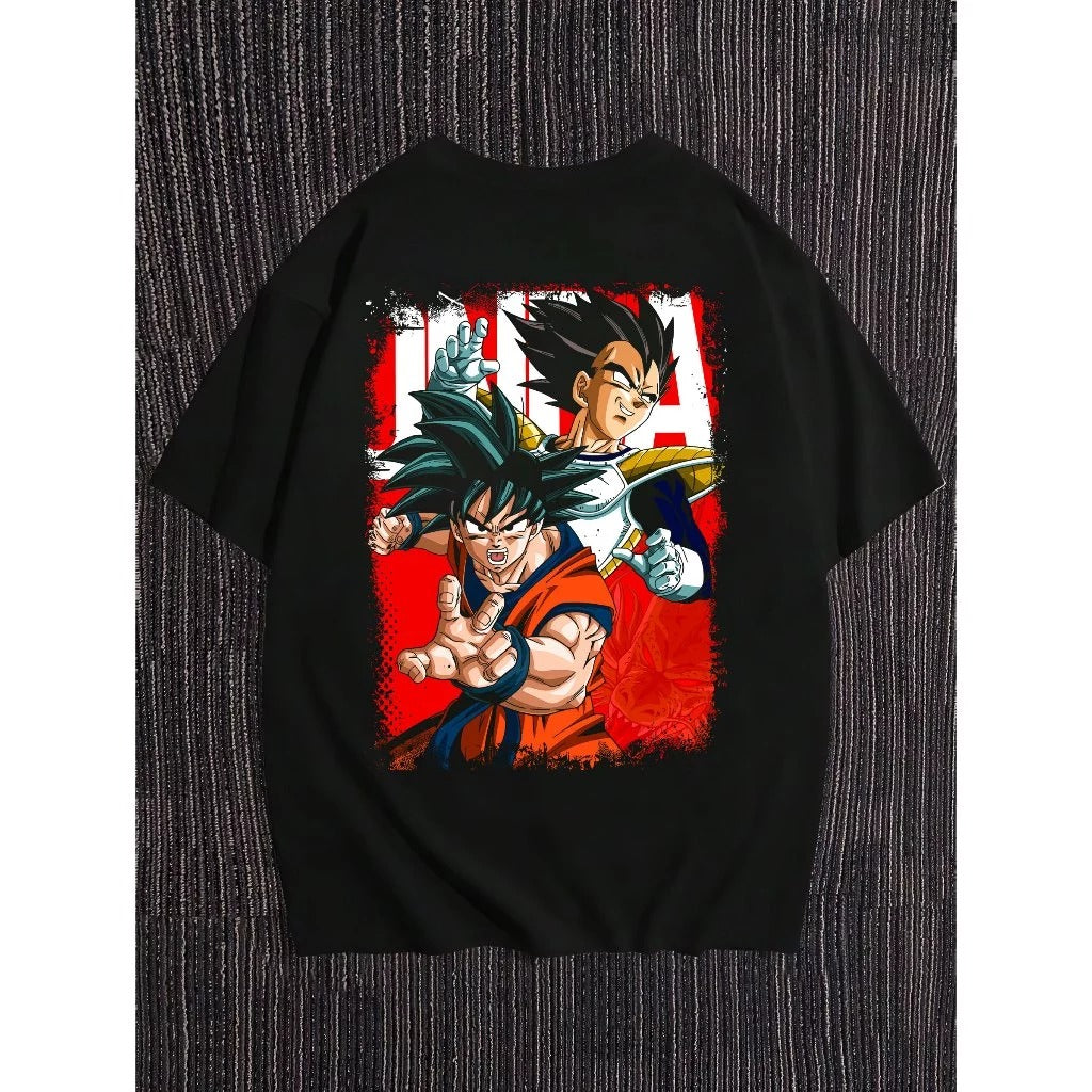 Camiseta Oversized Goku x Vegeta