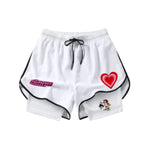 Short Dry-Fit de Compressão 2 em 1Feminino Meninas Super Poderosas