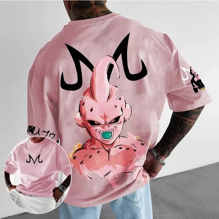 Camisa Oversized Streetwear Plus SizeMajin Boo Kid Rosa