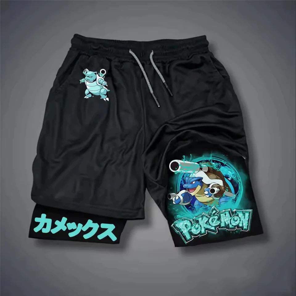 Short Dry-Fit de Compressão 2 em 1 Pokemon